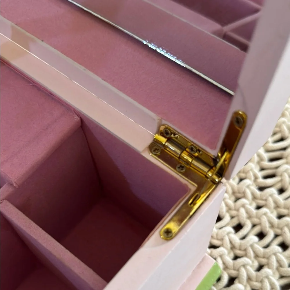 Pink Jewelry Box with Mirror